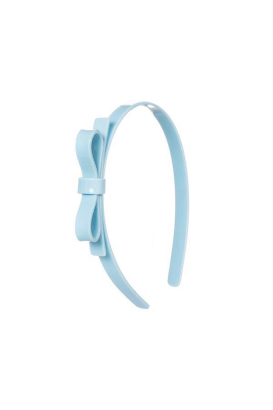 Lilies & Roses | Thin Bow Baby Blue Headband