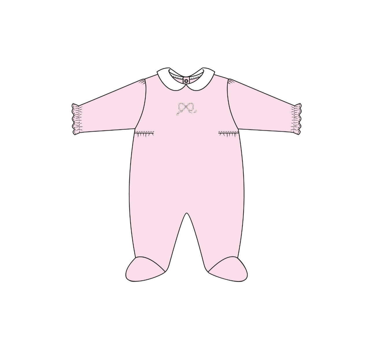 Baby Club Chic | Pink Pretty Bows Footie