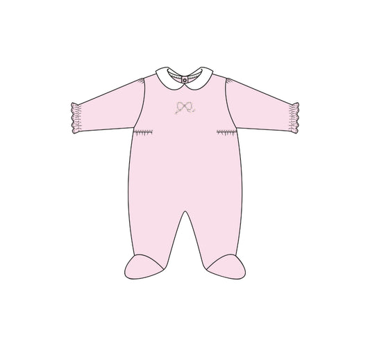 Baby Club Chic | Pink Pretty Bows Footie