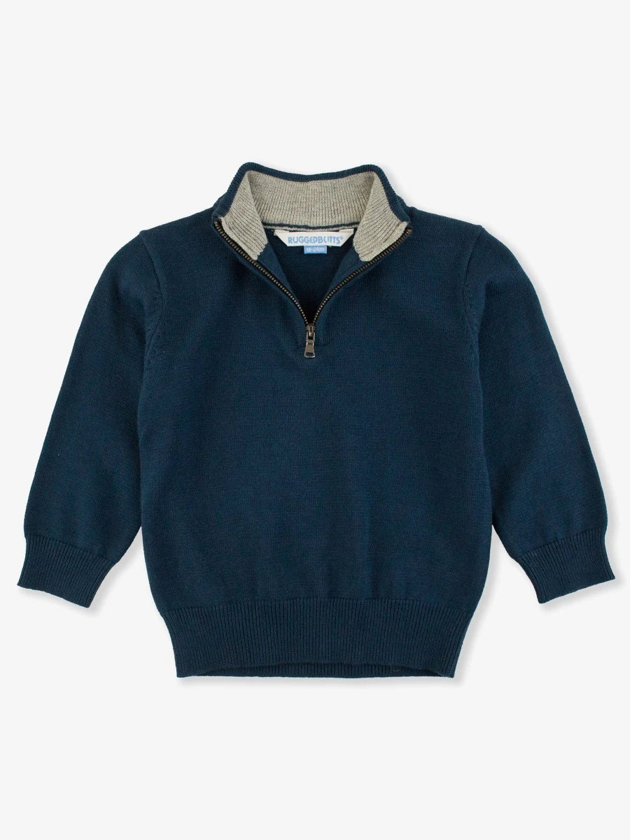 RuggedButts - Dark Navy Quarter Zip Sweater