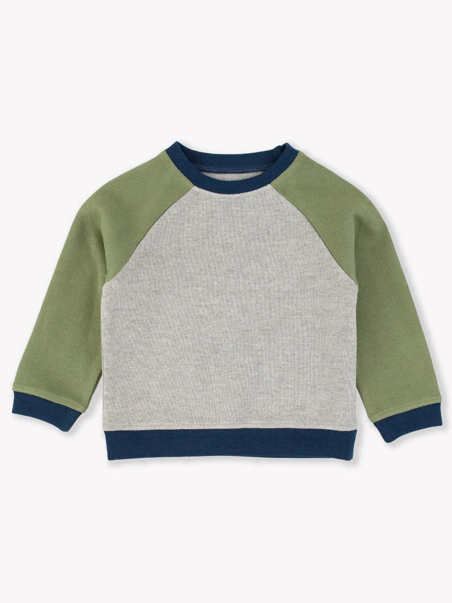 RuggedButts - Heather Gray Color Block Raglan Sweatshirt