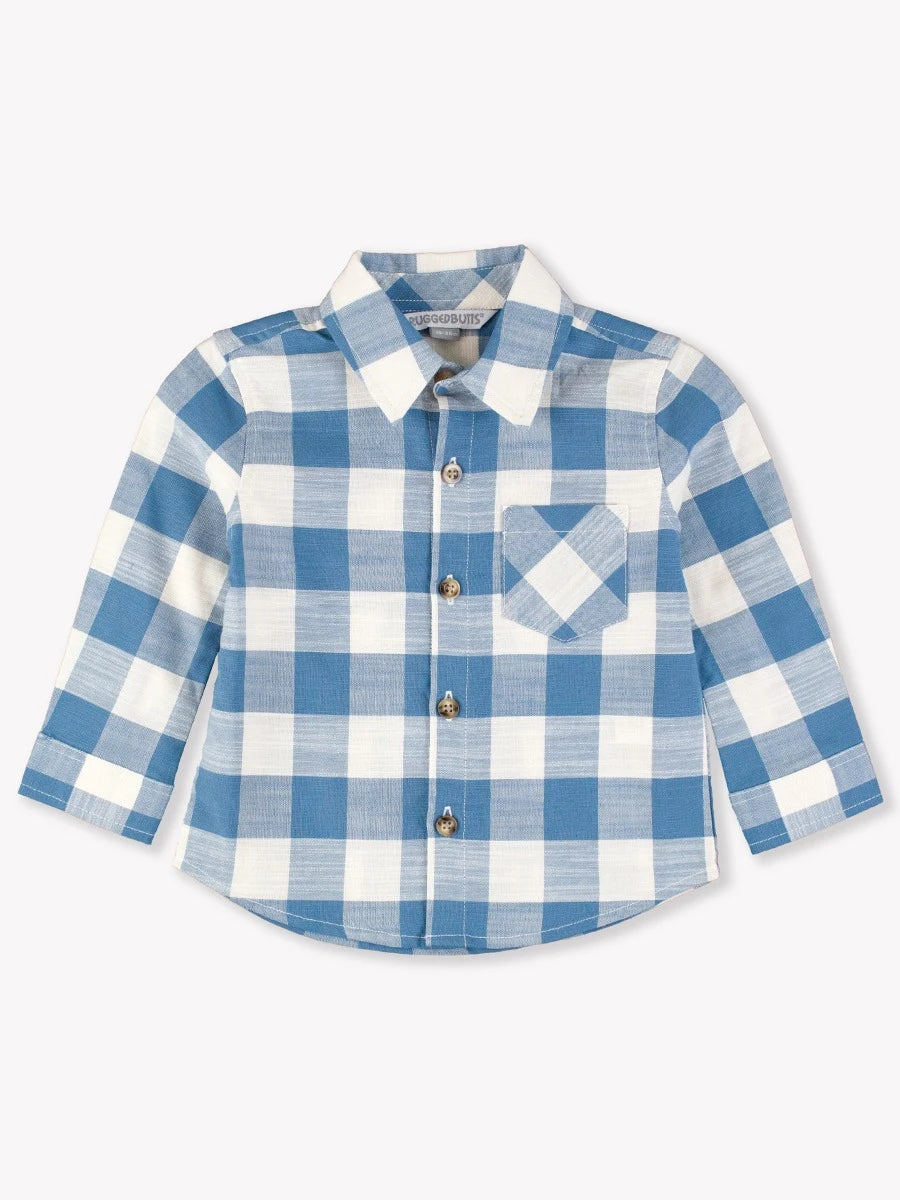 RuggedButts - Countryside Blue Plaid Button Down Shirt