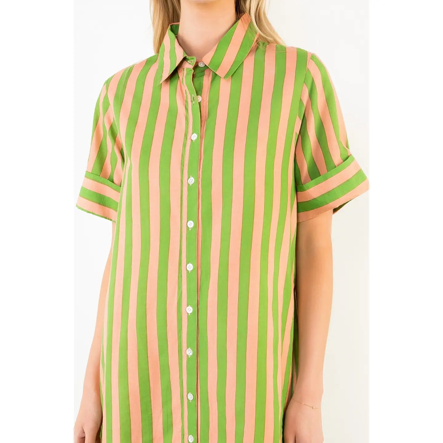 Andie Green Striped Dress
