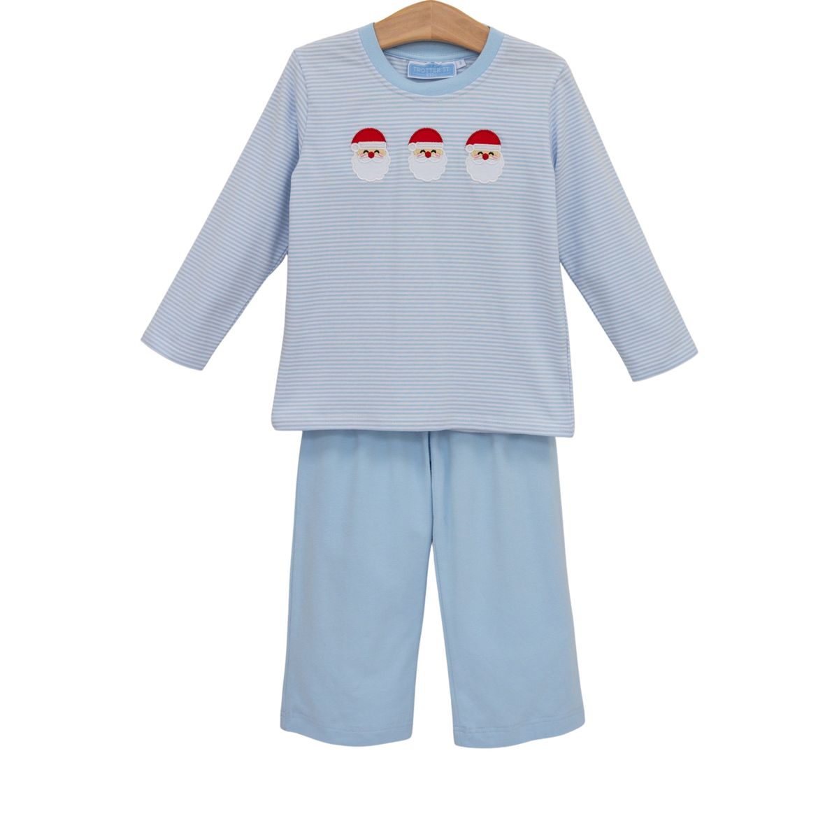 Trotter Street | Blue Santa Trio Pant Set