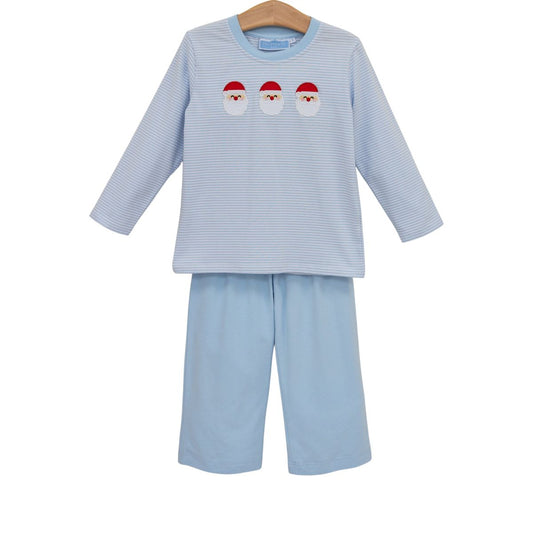 Trotter Street | Blue Santa Trio Pant Set