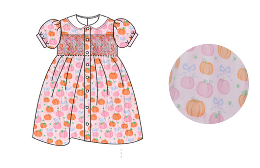 Anavini - Button Front Pumpkin Dress