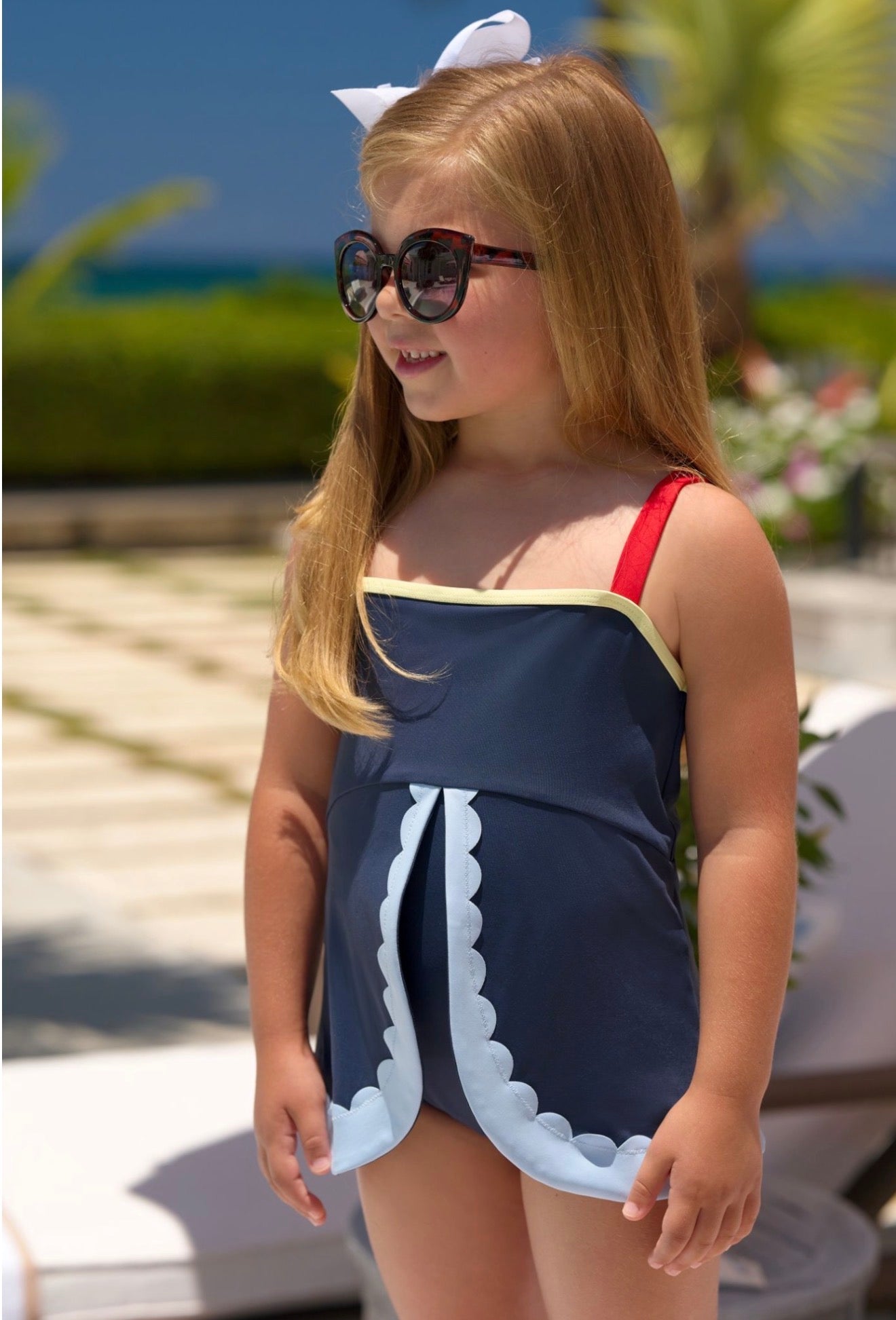 TBBC | Stratford Scallop Swimsuit - Nantucket Navy