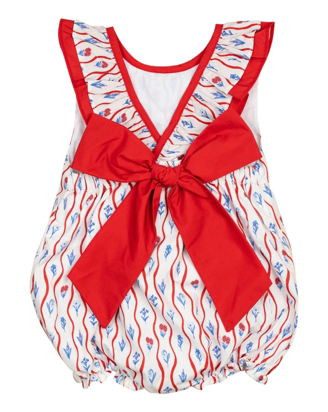 Smockingbird | Red White Blue Floral Josie Bubble