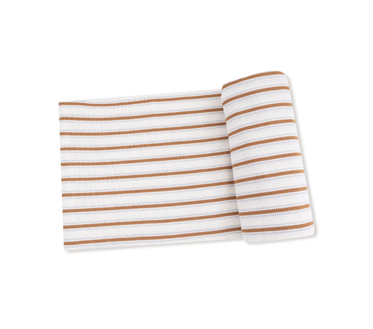 Angel Dear | Brown Vintage Stripe Swaddle Blanket