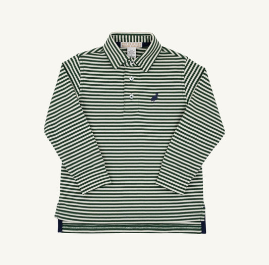 TBBC | Prim & Proper Polo - Grier Green Stripe