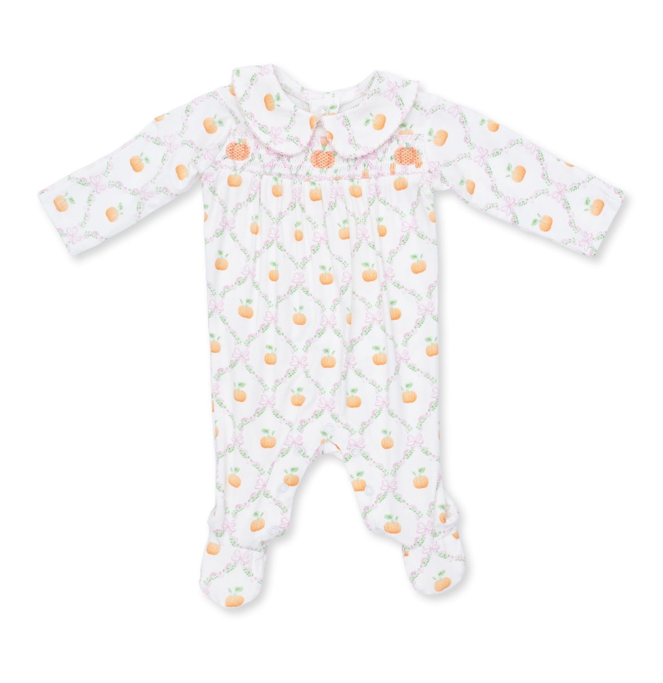 Angel Dear | Pretty Pumpkin Trellis Footie