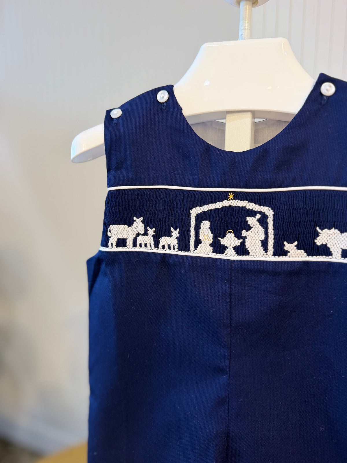 Lulu Bebe | Nativity Smocked Longall