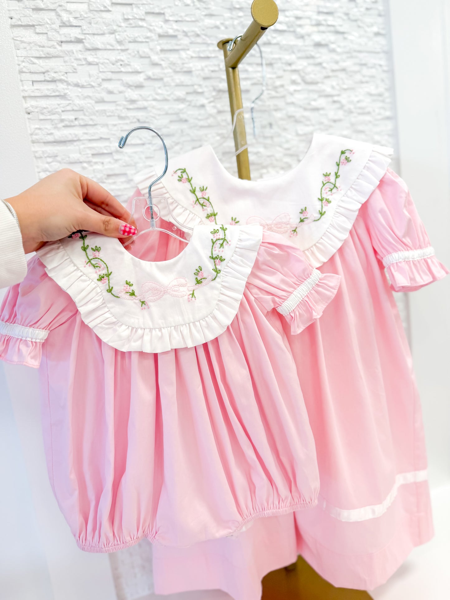 Lulu Bebe | Bea Pink Bib Collar Bubble