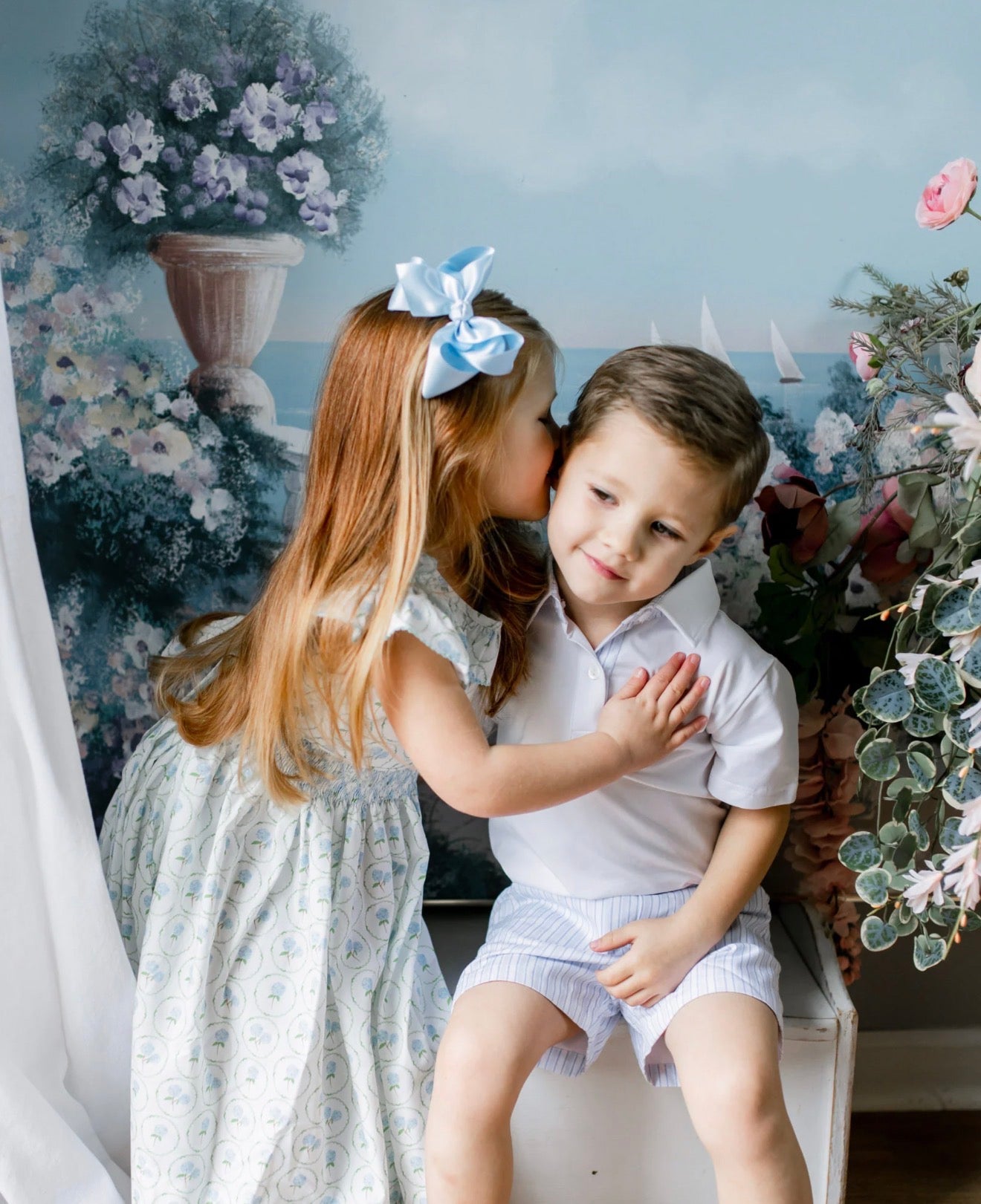 Smockingbird | Easter Toile Short Set