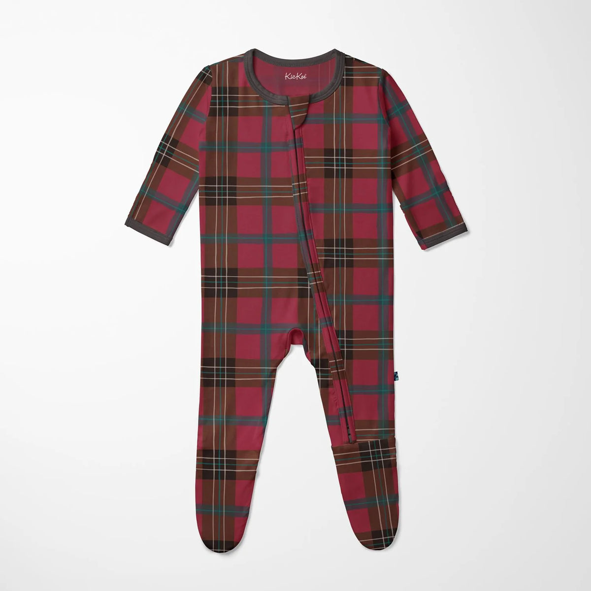 Kickee | Winter Lodge Plaid 2-Way Zipper Footie