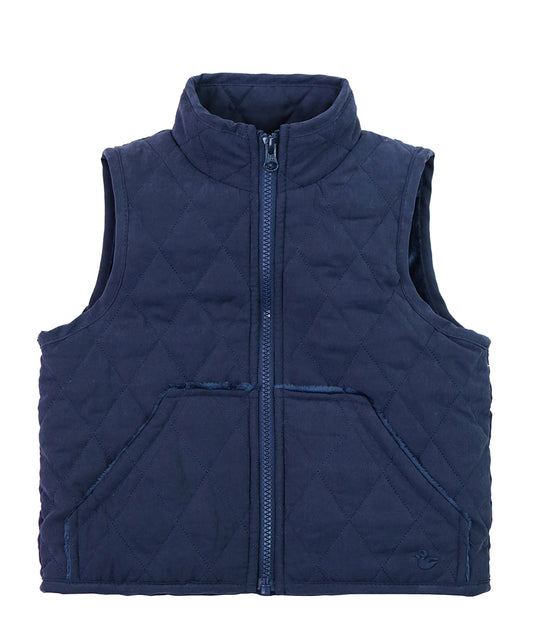 Widgeon - Bar Quilted Vest Navy