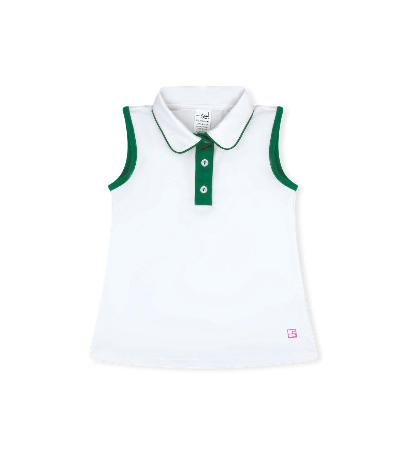 SET | Gabby Tank - Pure Coconut/Augusta Green