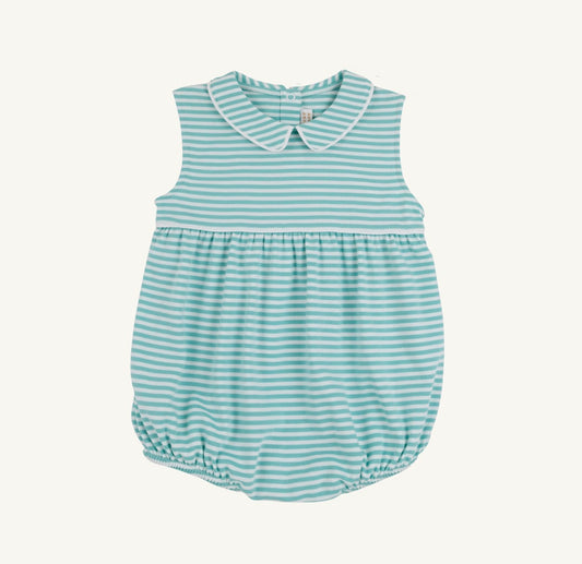 TBBC | Sleeveless Bradford Bubble - Turks Teal Stripe