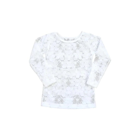 Be Girl | White Lace Layering Top