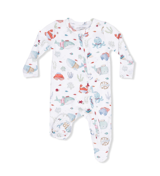 Angel Dear | Sailor Sea Creatures 2-Way Zipper Footie