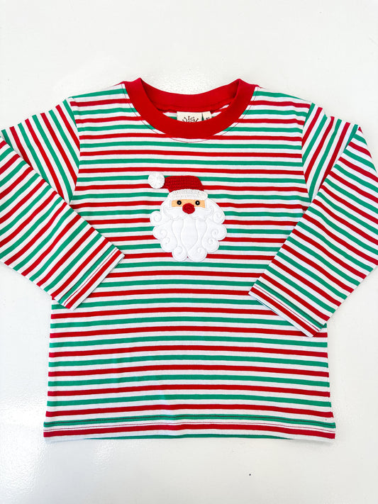 Luigi | Striped LS Santa Shirt
