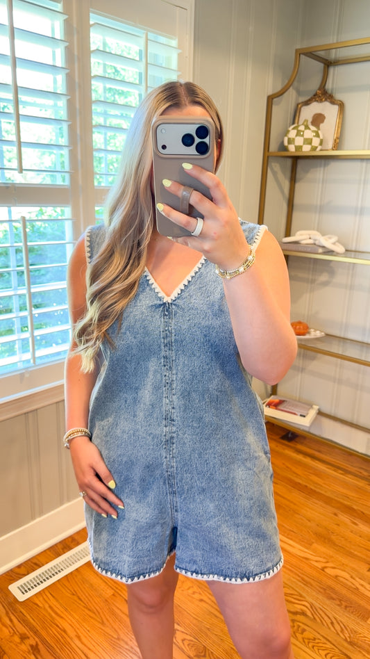 Ruth Denim Romper