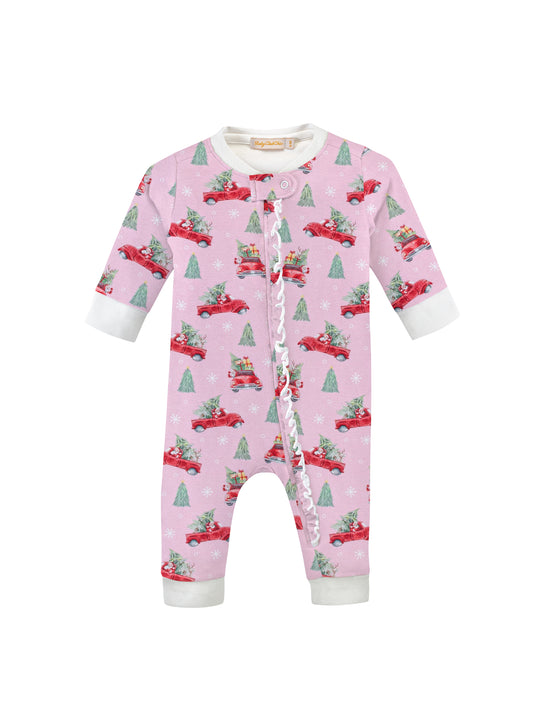 Baby Club Chic | Santa is Coming Ruffle Coverall