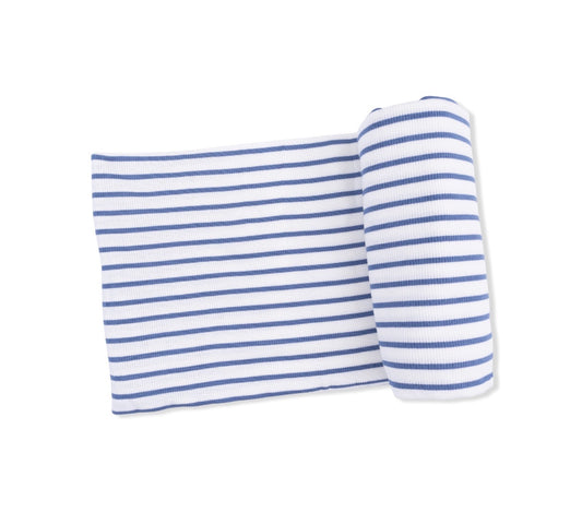 Angel Dear | Navy Stripe Swaddle Blanket
