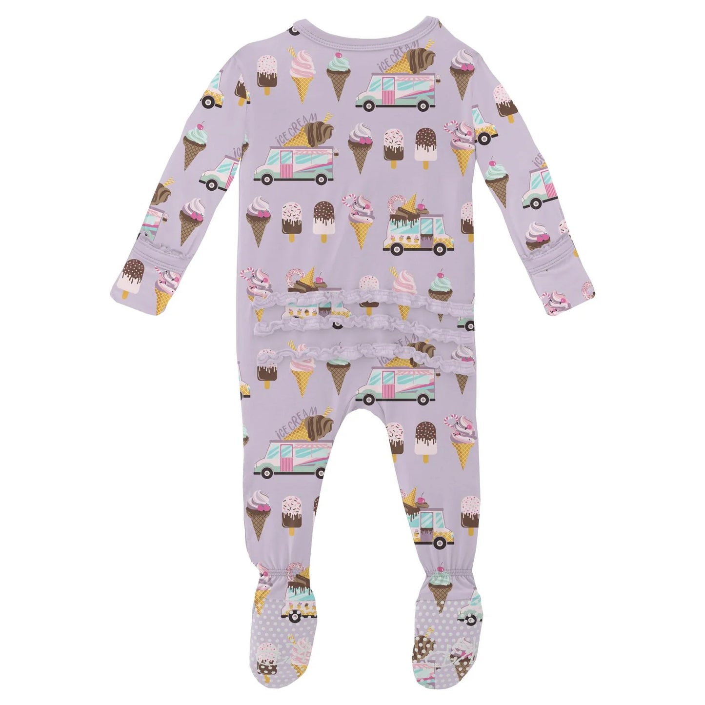 Kickee | Ruffle Footie - Thistle Ice Cream Truck