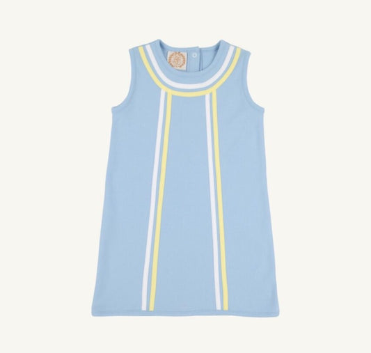 TBBC | Annie Apron Dress - Beale Street Blue/Lake Worth Yello