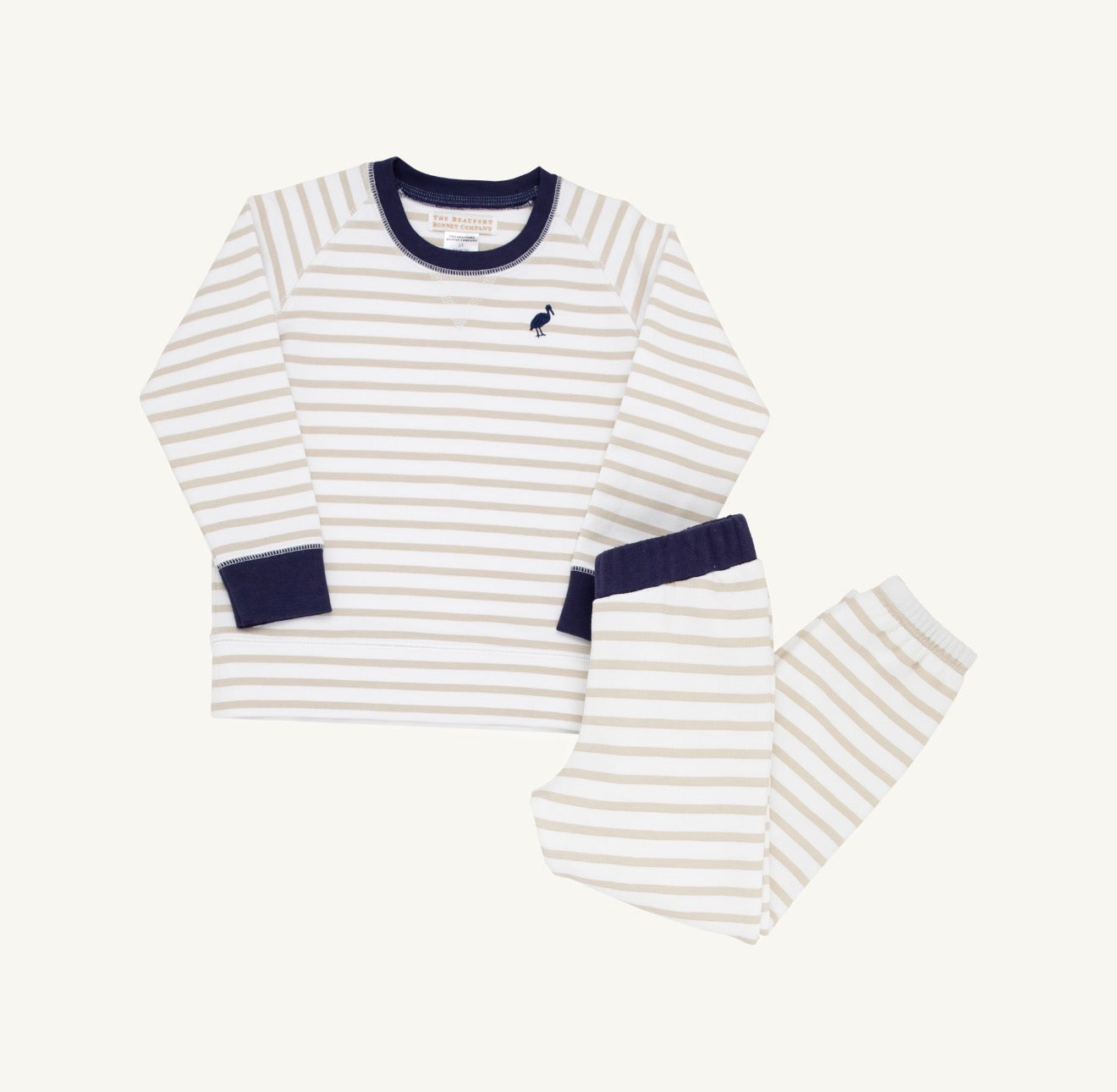 TBBC | Cassidy & Gates Sweat Set - Keeneland Khaki Stripe