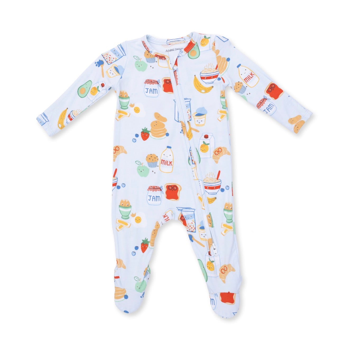 Angel Dear | Breakfast Club Blue 2 Way Zipper Footie