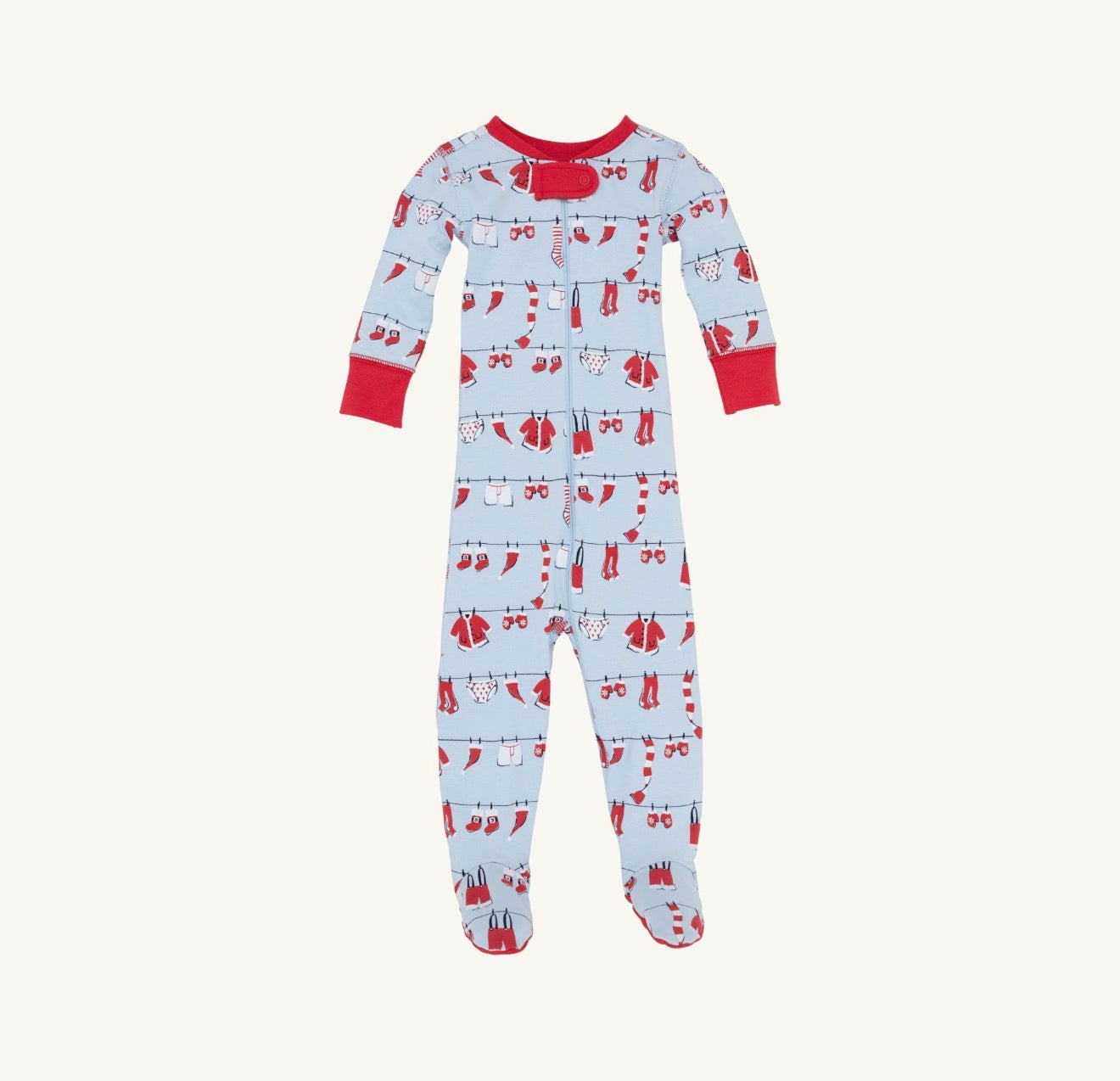 TBBC | Knox's Night Night Footie - Santa's Laundry Line