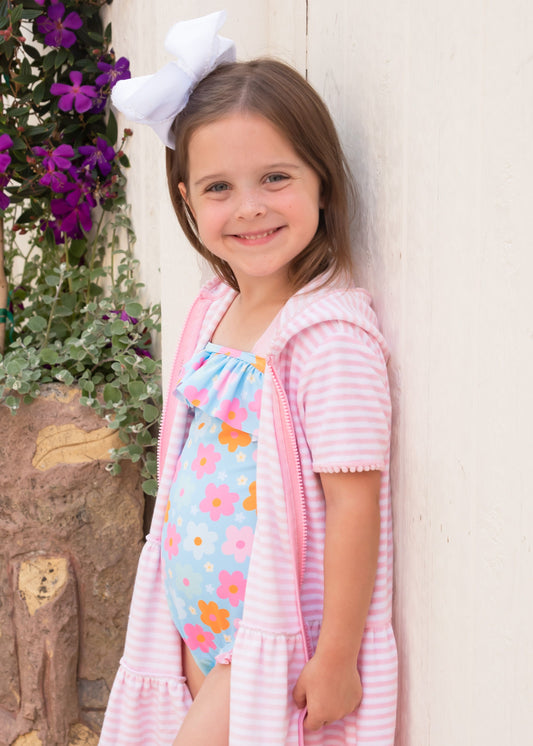 James & Lottie - Pink Terrycloth Coverup Little Girl