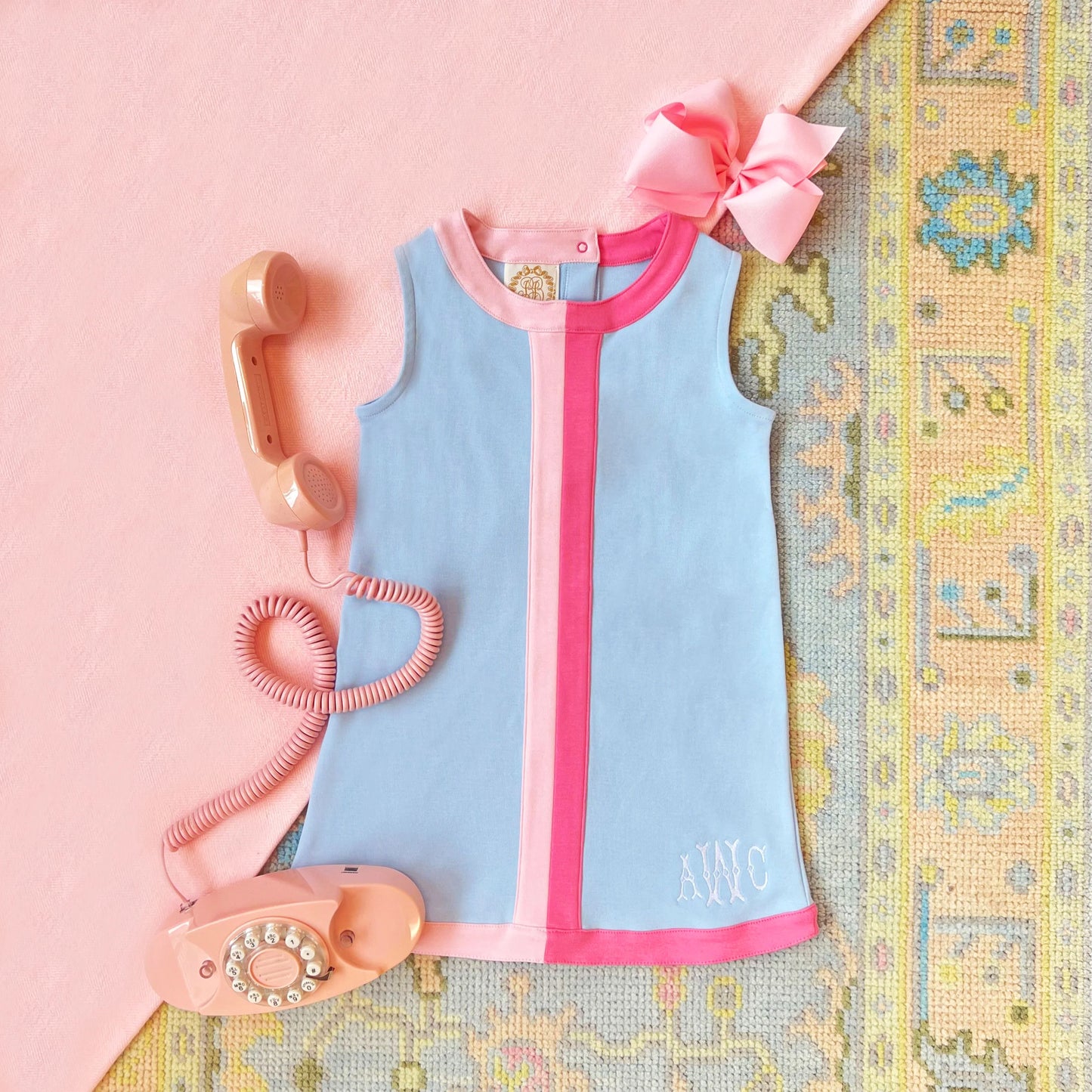 TBBC - Daisy Dress Beale St Blue/Palm & Hampton Pink