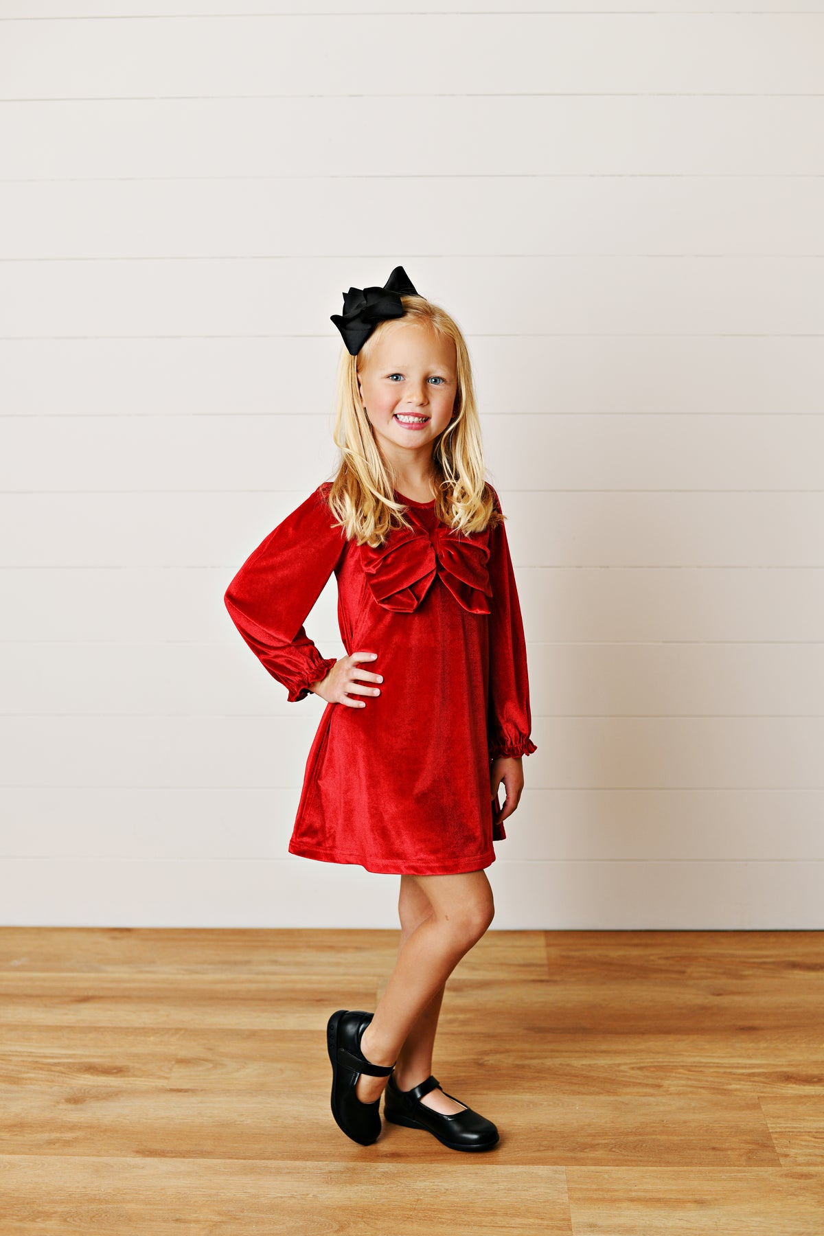 Swoon | Red Velvet Bow Dress