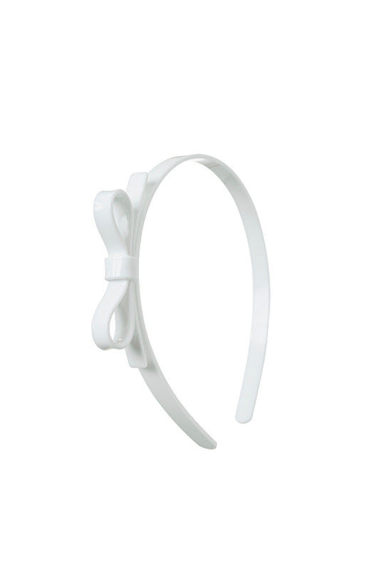 Lilies & Roses | Thin Bow White Headband