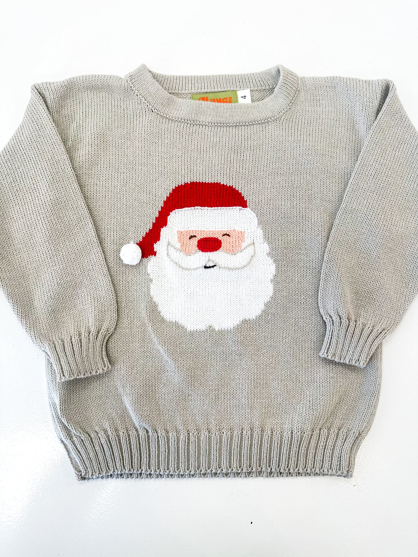 Luigi | Grey Santa Sweater