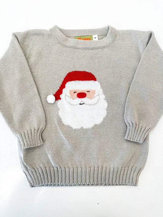 Luigi | Grey Santa Sweater