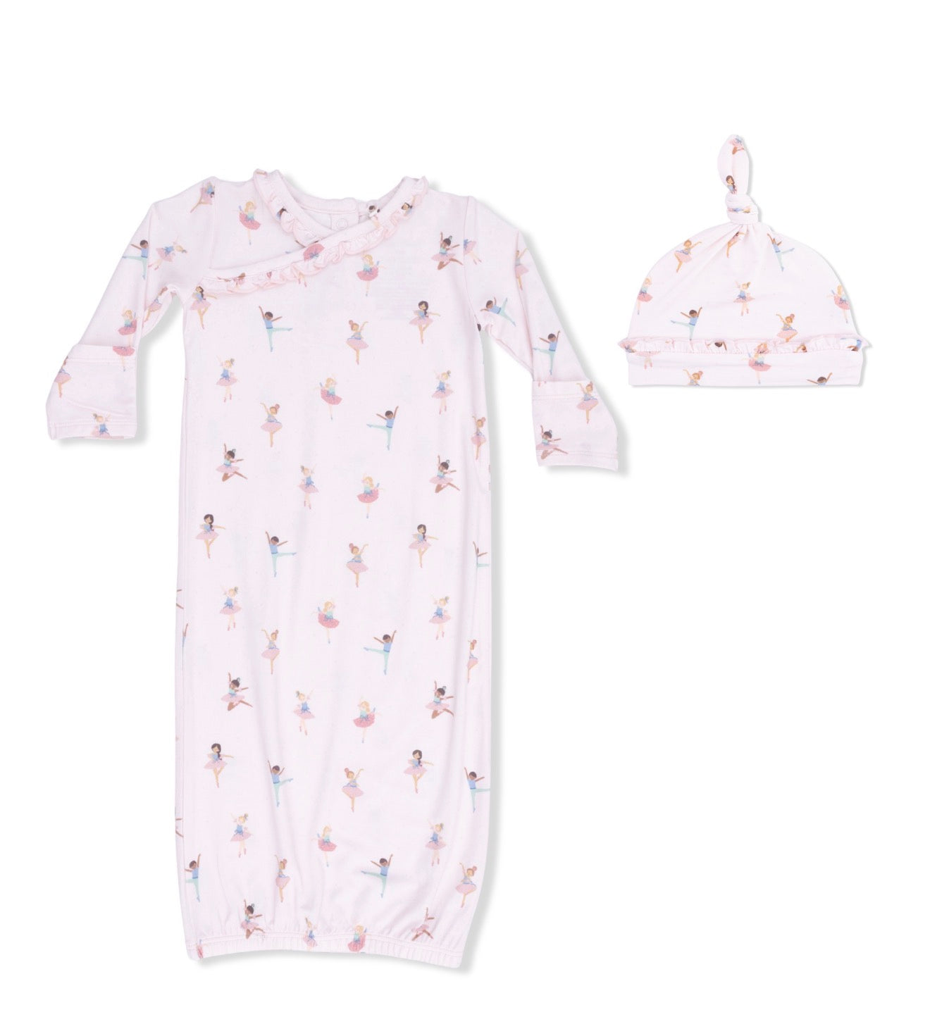 Angel Dear | Petite Ballet Kimono Gown & Ruffle Knotted Hat