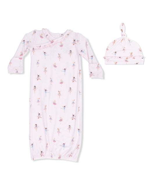 Angel Dear | Petite Ballet Kimono Gown & Ruffle Knotted Hat