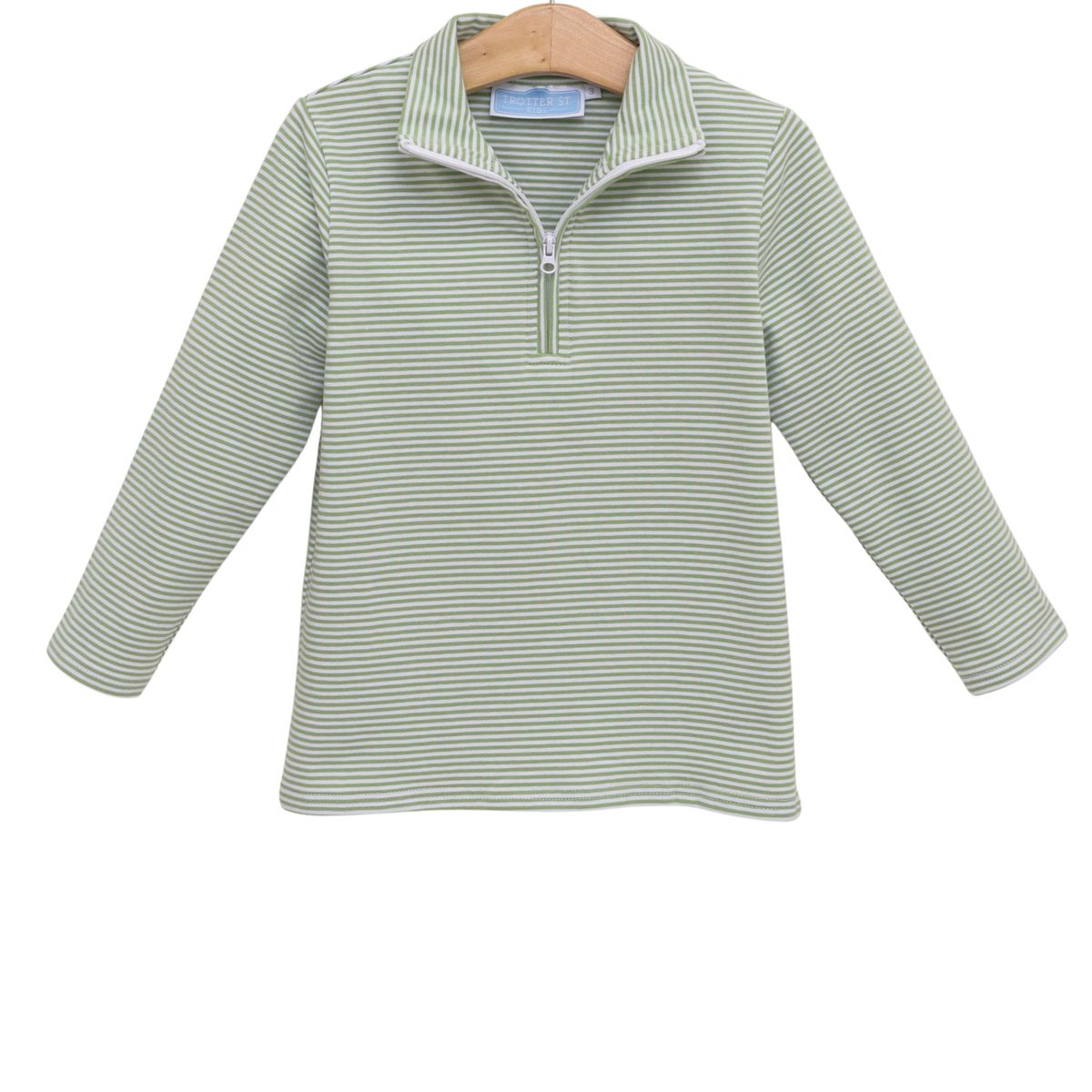 Trotter Street | Tucker Pullover - Green Stripe