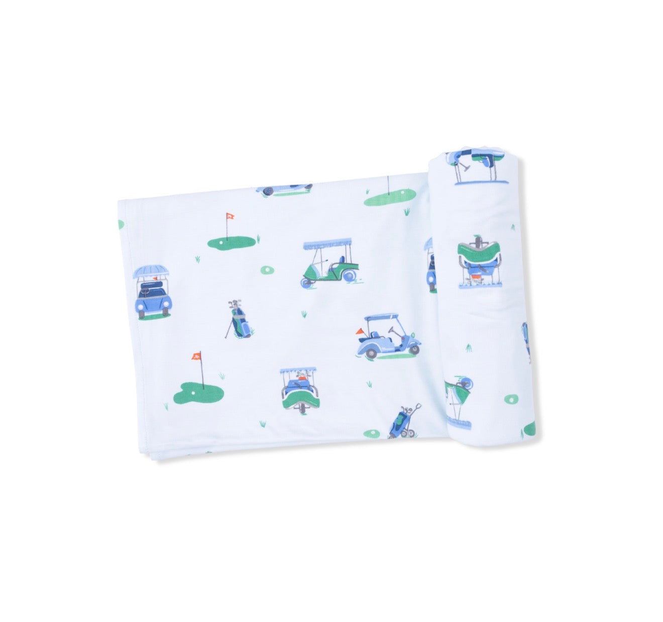 Angel Dear | Vintage Golf Carts Blue Swaddle Blanket