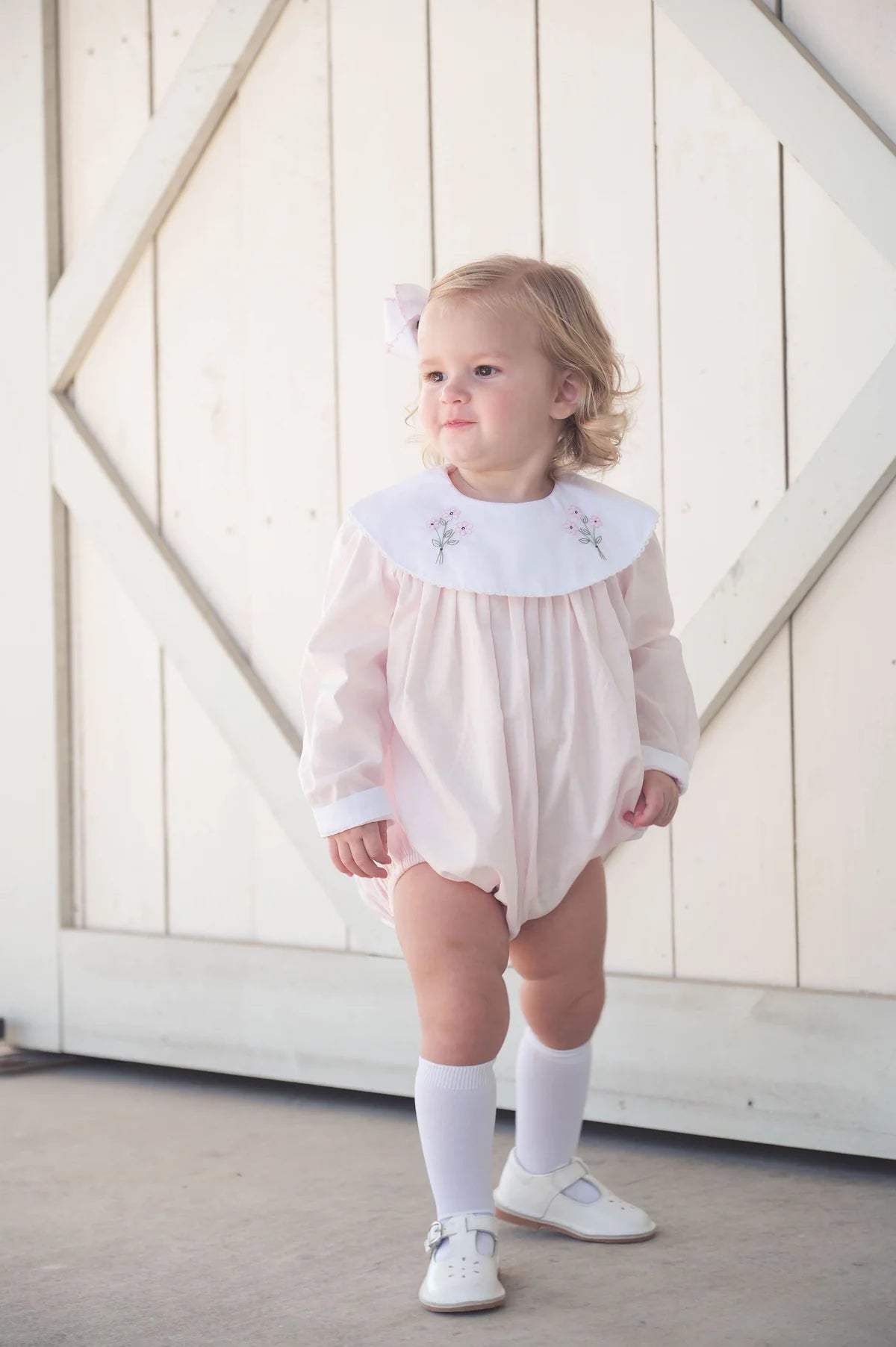 Lullaby Set | Sandra Bubble LS - Blessing Pink Batiste Flowers