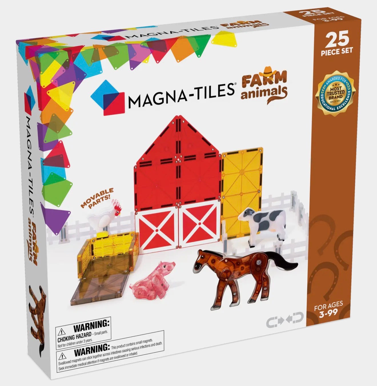 Magna-Tiles | Farm Animals 25-Piece Set
