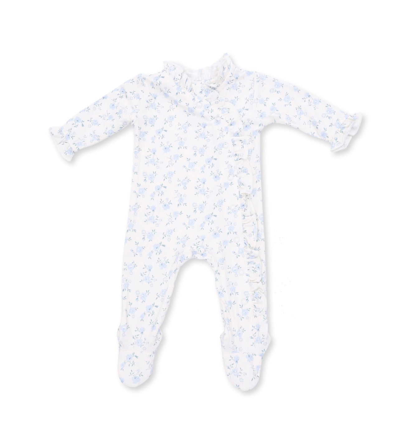Angel Dear | Rose Briar Kimono Ruffle Snap Footie