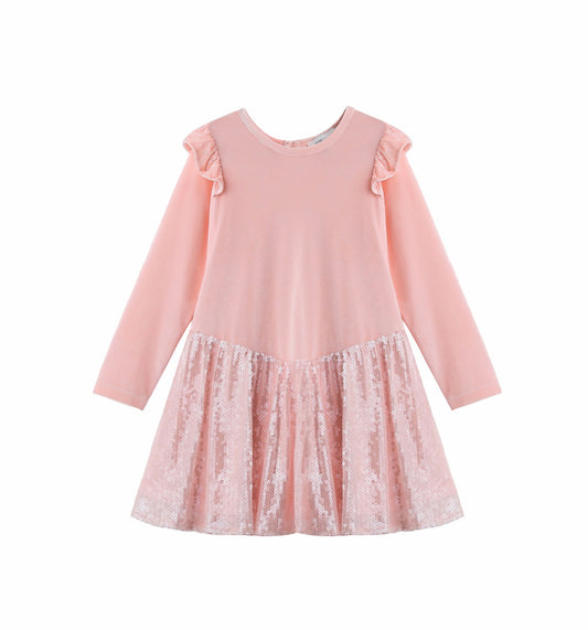 Isobella & Chloe | Blushing Velvet Dress