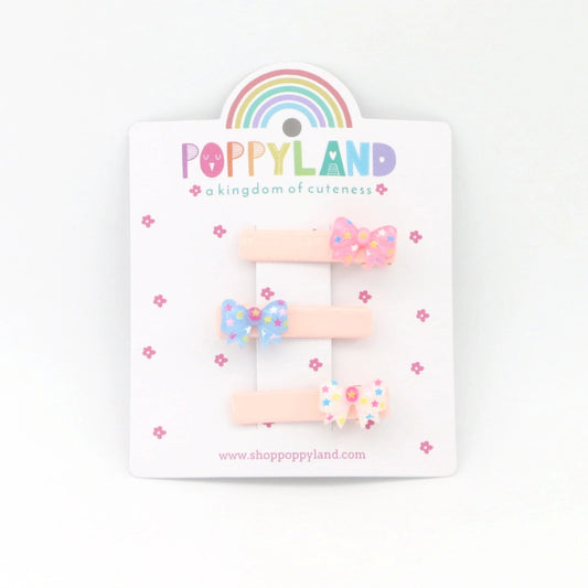 Poppyland | Bow Trio Clips