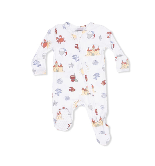 Angel Dear | Sunny Sandcastles 2-Way Zipper Footie