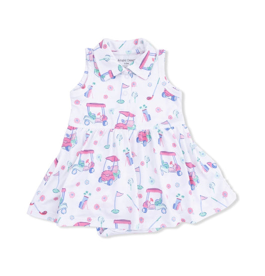 Angel Dear | Golf Carts and Flowers Polo Tennis Dress